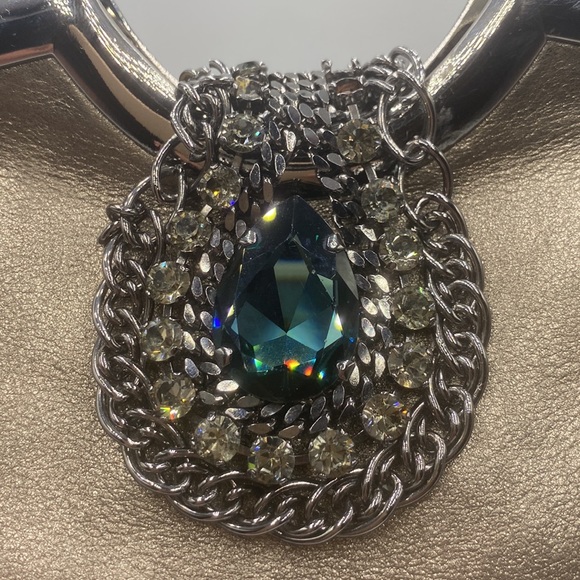 Jimmy Choo Gunmetal and Crystal Clutch - Picture 2 of 5